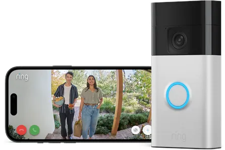 Ring Battery Video Doorbell (Satin Nickel) + Chime (2nd Gen) - EU Plug